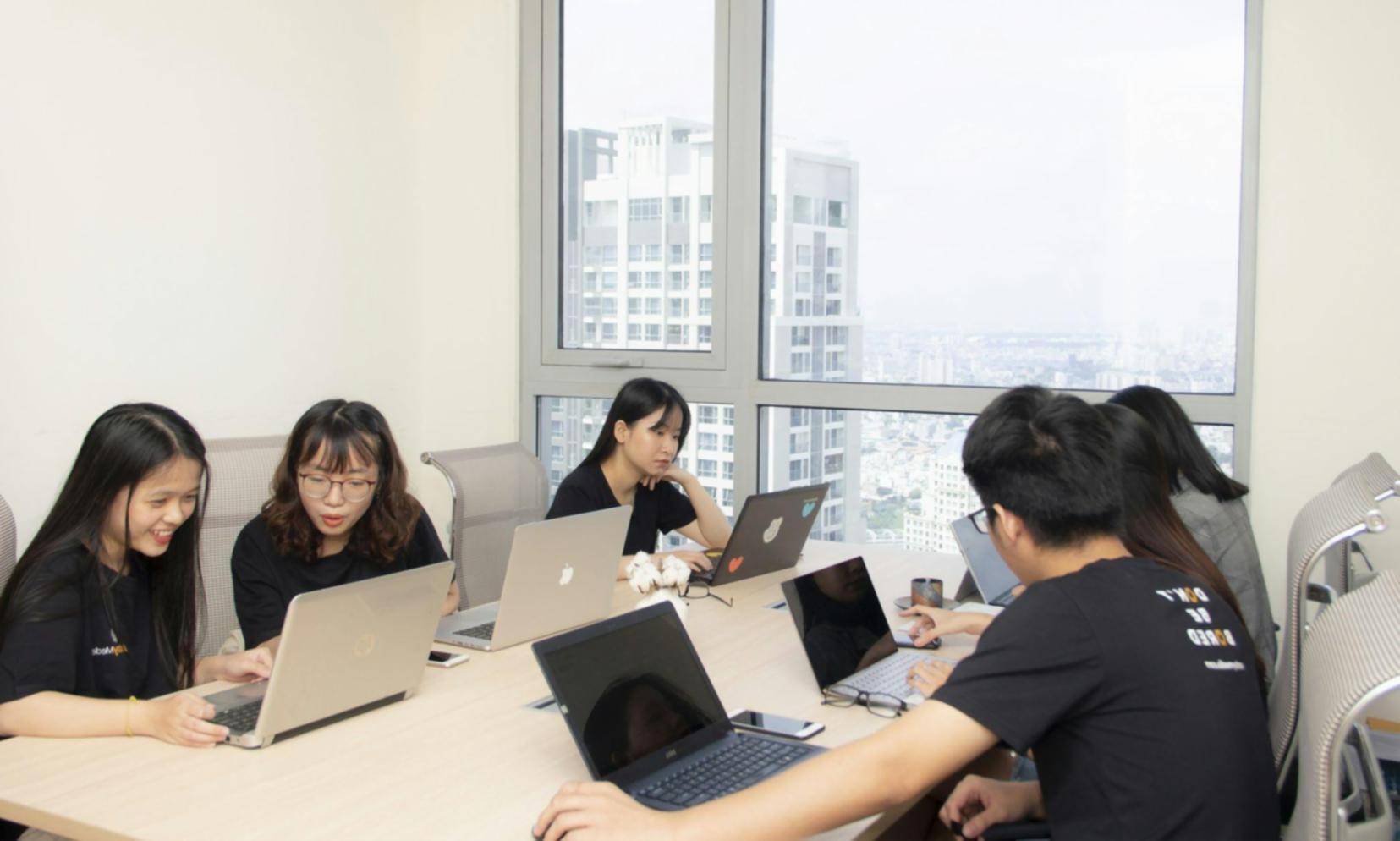 Business owner engaged in remote learning session